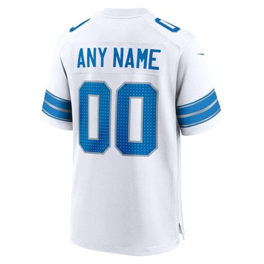 Detroit Lions Custom Game Jersey White - View 4 - Jersey Zone