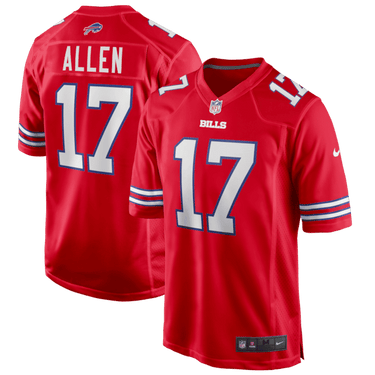 Buffalo Bills Josh Allen Game Jersey Red - Back View - Jersey Zone