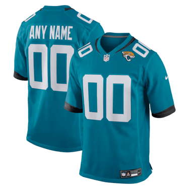 Jacksonville Jaguars Custom Game Jersey Teal - Front View - Jersey Zone