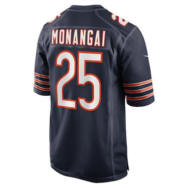 Chicago Bears Kyle Monangai Team Game Jersey Navy - View 4 - Jersey Zone