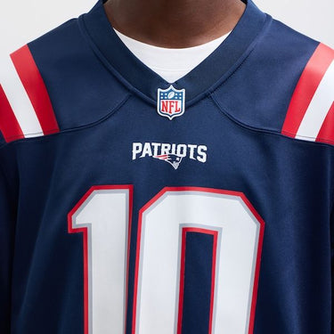 New England Patriots Drake Maye Game Jersey Navy - View 8 - Jersey Zone