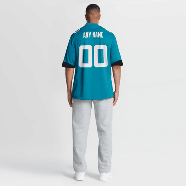 Jacksonville Jaguars Custom Game Jersey Teal - View 6 - Jersey Zone