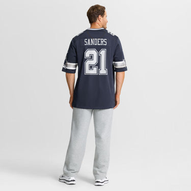 Dallas Cowboys Deion Sanders Team Retired Player Game Jersey Navy - View 9 - Jersey Zone
