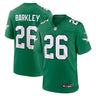 Philadelphia Eagles Saquon Barkley Alternate Game Jersey Kelly Green - Front View - Jersey Zone