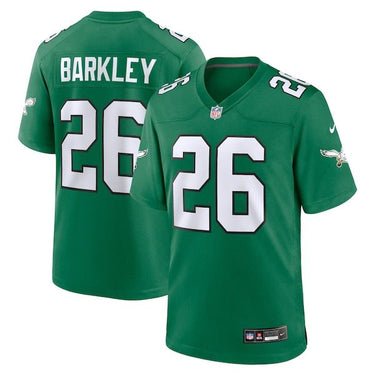 Philadelphia Eagles Saquon Barkley Alternate Game Jersey Kelly Green - Front View - Jersey Zone