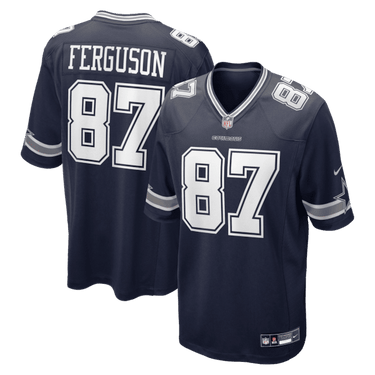 Dallas Cowboys Jake Ferguson Team Game Jersey Navy - Back View - Jersey Zone