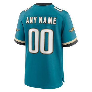 Jacksonville Jaguars Prowler Throwback Custom Game Jersey Teal - View 4 - Jersey Zone