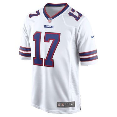 Buffalo Bills Josh Allen Game Jersey White - Fabric and Crest Detail - Jersey Zone