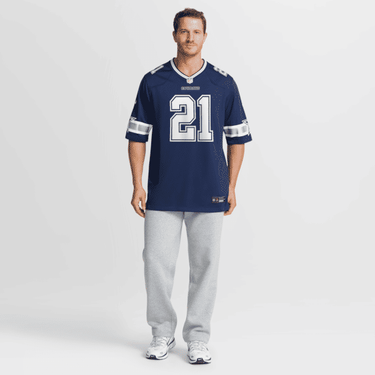 Dallas Cowboys Deion Sanders Team Retired Player Game Jersey Navy - View 8 - Jersey Zone