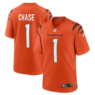 Cincinnati Bengals Ja'Marr Chase Alternate Game Jersey Orange - Back View - Jersey Zone