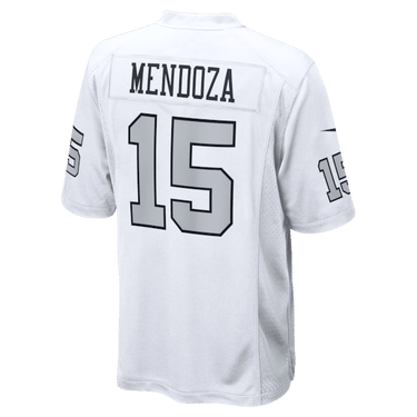 Las Vegas Raiders Fernando Mendoza Game Jersey White - View 4 - Jersey Zone