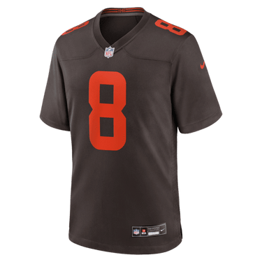 Cleveland Browns Jared Verse Alternate Alpha Dawg Game Jersey Brown - Fabric and Crest Detail - Jersey Zone