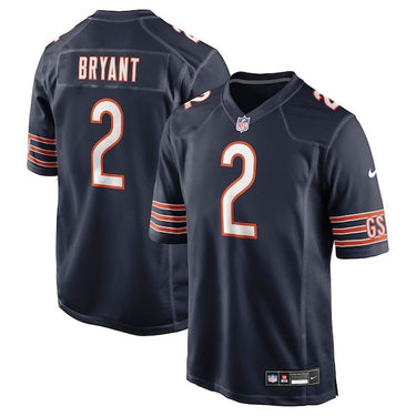 Chicago Bears Coby Bryant Team Game Jersey Navy - Front View - Jersey Zone