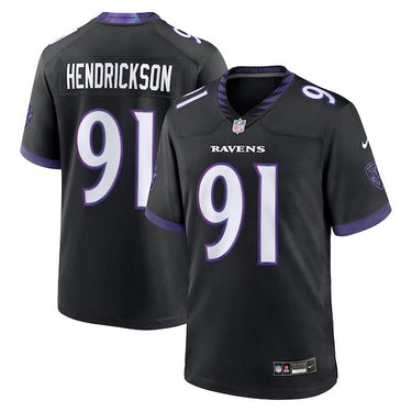Baltimore Ravens Trey Hendrickson Alternate Game Jersey Black - Back View - Jersey Zone