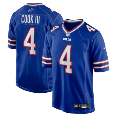 Buffalo Bills James Cook III Game Jersey Royal - Front View - Jersey Zone