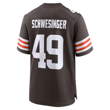 Cleveland Browns Carson Schwesinger Game Jersey Brown - View 4 - Jersey Zone