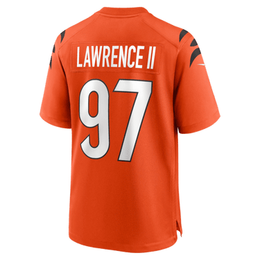 Cincinnati Bengals Dexter Lawrence II Alternate Game Jersey Orange - View 4 - Jersey Zone