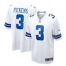 Dallas Cowboys George Pickens Game Jersey White - Front View - Jersey Zone