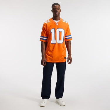 Denver Broncos Bo Nix Mile High Collection 1977 Throwback Game Jersey Orange - View 5 - Jersey Zone