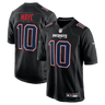 New England Patriots Drake Maye Game Jersey Carbon Black - Front View - Jersey Zone