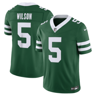 New York Jets Garrett Wilson Vapor F.U.S.E. Stitched Limited Jersey Green - Front View - Jersey Zone