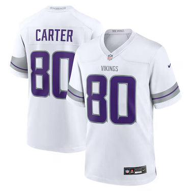 Minnesota Vikings Cris Carter Alternate Retired Player Game Jersey White - Back View - Jersey Zone
