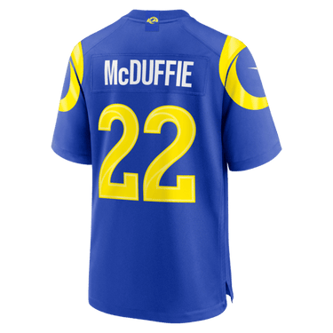 Los Angeles Rams Trent McDuffie Game Jersey Royal - View 4 - Jersey Zone