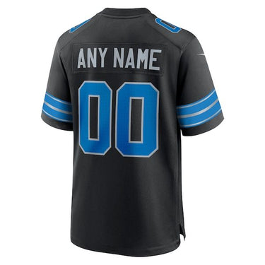 Detroit Lions Alternate Custom Game Jersey Black - View 4 - Jersey Zone