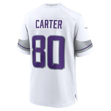 Minnesota Vikings Cris Carter Alternate Retired Player Game Jersey White - View 4 - Jersey Zone