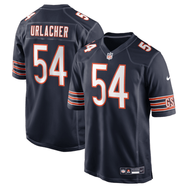 Chicago Bears Brian Urlacher Game Retired Player Jersey Navy - Front View - Jersey Zone