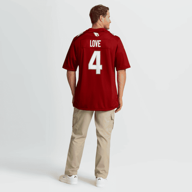 Arizona Cardinals Jeremiyah Love 2026 NFL Draft First Round Pick No. 3 Game Jersey Cardinal - View 4 - Jersey Zone