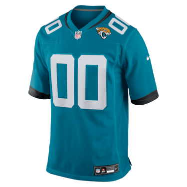 Jacksonville Jaguars Custom Game Jersey Teal - Fabric and Crest Detail - Jersey Zone