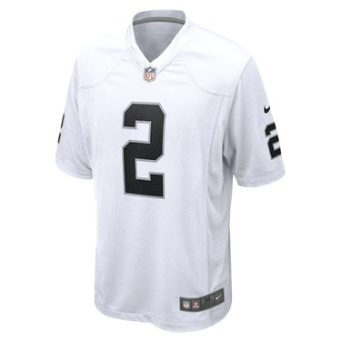 Las Vegas Raiders Ashton Jeanty Game Jersey White - Fabric and Crest Detail - Jersey Zone