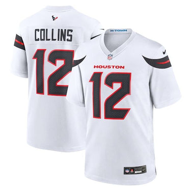 Houston Texans Nico Collins Game Jersey White - Back View - Jersey Zone