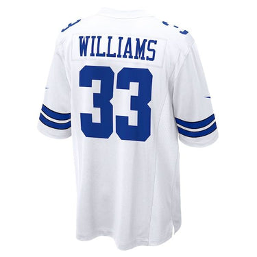 Dallas Cowboys Javonte Williams Game Jersey White - View 4 - Jersey Zone