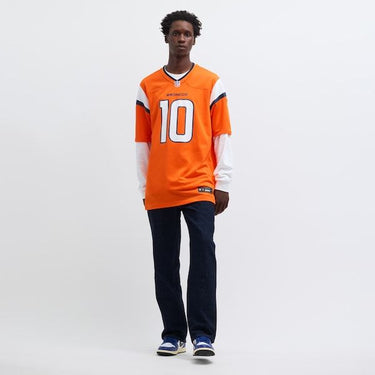 Denver Broncos Bo Nix Game Jersey Orange - View 7 - Jersey Zone