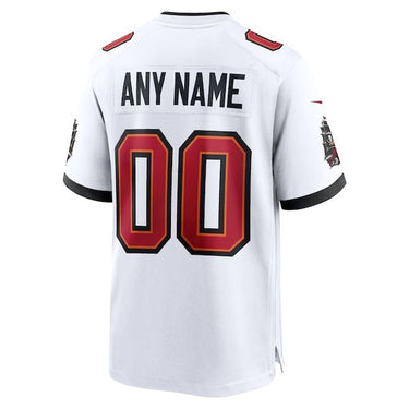 Tampa Bay Buccaneers Custom Game Jersey White - View 4 - Jersey Zone