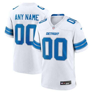 Detroit Lions Custom Game Jersey White - Front View - Jersey Zone