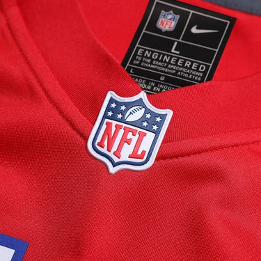 New England Patriots Alternate Custom Jersey Red - View 5 - Jersey Zone