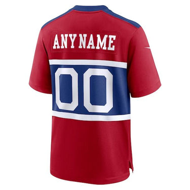 New York Giants Alternate Game Custom Jersey Century Red - View 4 - Jersey Zone