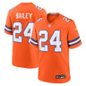 Denver Broncos Champ Bailey Alternate Game Jersey Orange - Front View - Jersey Zone