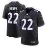 Baltimore Ravens Derrick Henry Alternate Game Jersey Black - Front View - Jersey Zone
