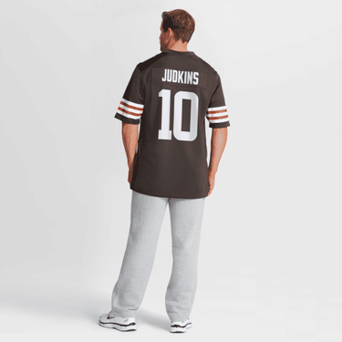 Cleveland Browns Quinshon Judkins 2025 NFL Draft Game Jersey Brown - View 6 - Jersey Zone