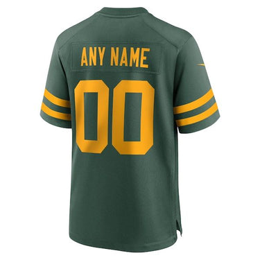 Green Bay Packers Alternate Custom Jersey Green - View 4 - Jersey Zone