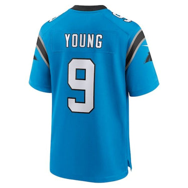 Carolina Panthers Bryce Young Alternate Game Jersey Blue - View 4 - Jersey Zone