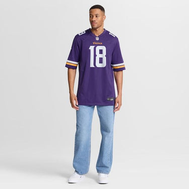 Minnesota Vikings Justin Jefferson Game Jersey Purple - View 8 - Jersey Zone
