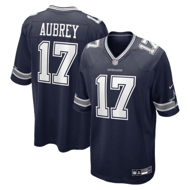 Dallas Cowboys Brandon Aubrey Team Game Jersey Navy - Back View - Jersey Zone
