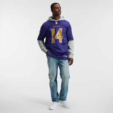 Baltimore Ravens Kyle Hamilton Alternate Game Jersey Purple - View 5 - Jersey Zone