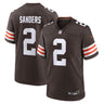 Cleveland Browns Shedeur Sanders Game Jersey Brown - Front View - Jersey Zone
