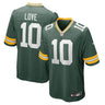 Green Bay Packers Love Game Jersey Green - Front View - Jersey Zone